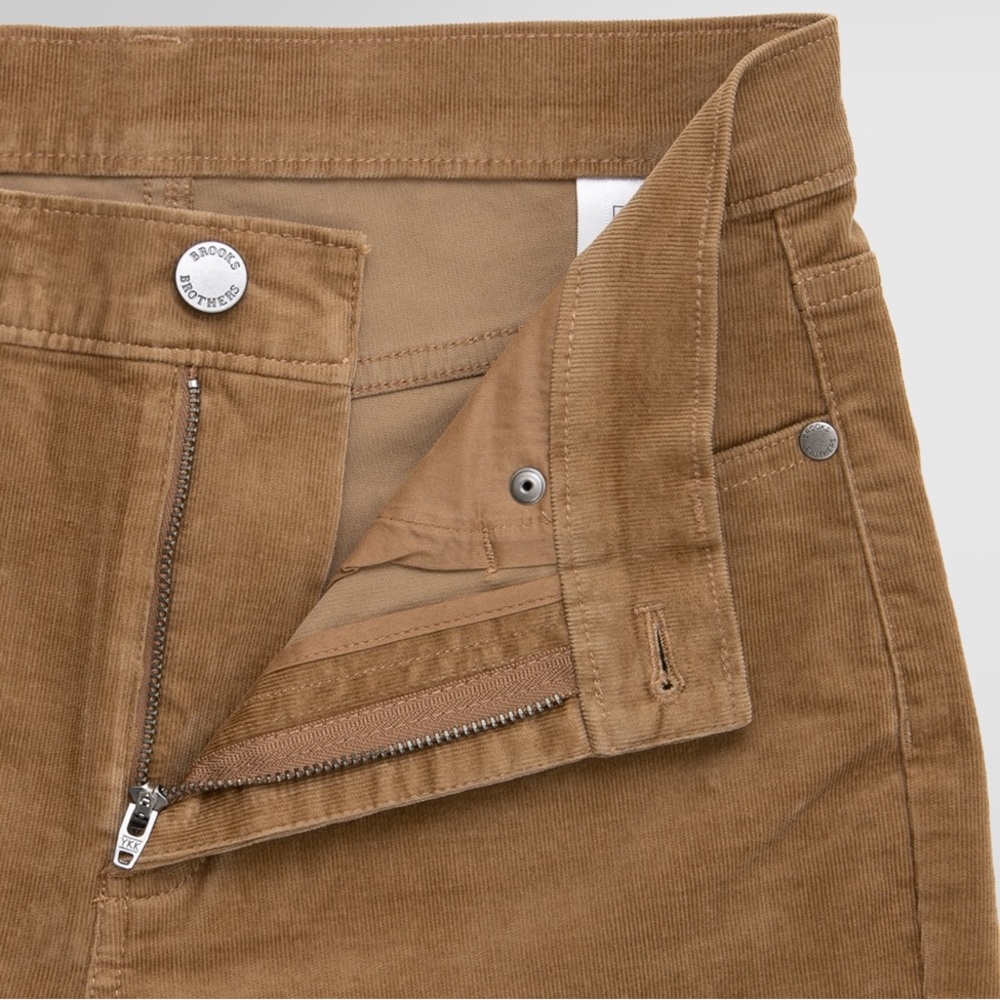 Brooks Brothers Brown Corduroy Pants Slim Straight Mid Rise Size 4 - Picture 11 of 11